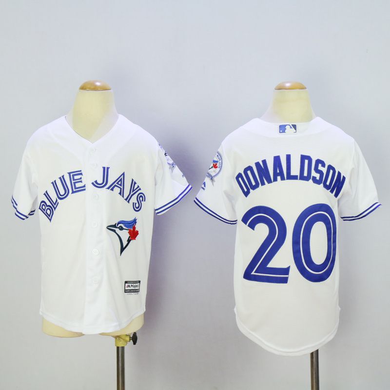 Youth Toronto Blue Jays #20 Donaldson White MLB Jerseys